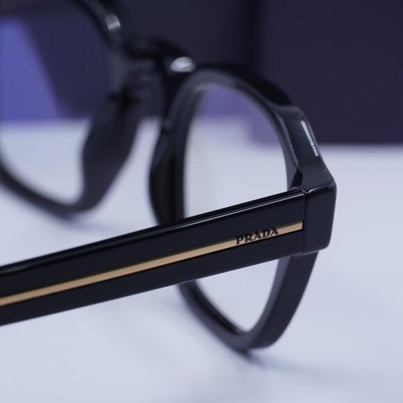 Prada PRA16S 16K60K Square Sunglasses 52mm – Black\Blue Light Block - Picture 9 of 10